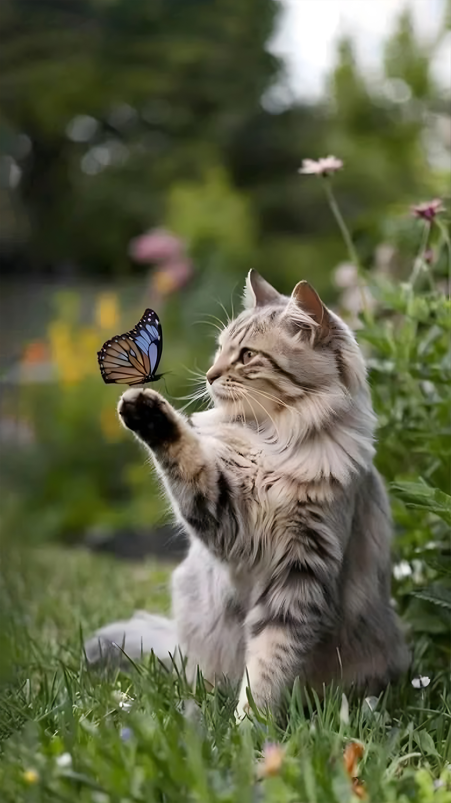 Little Rascal Chasing Butterfly