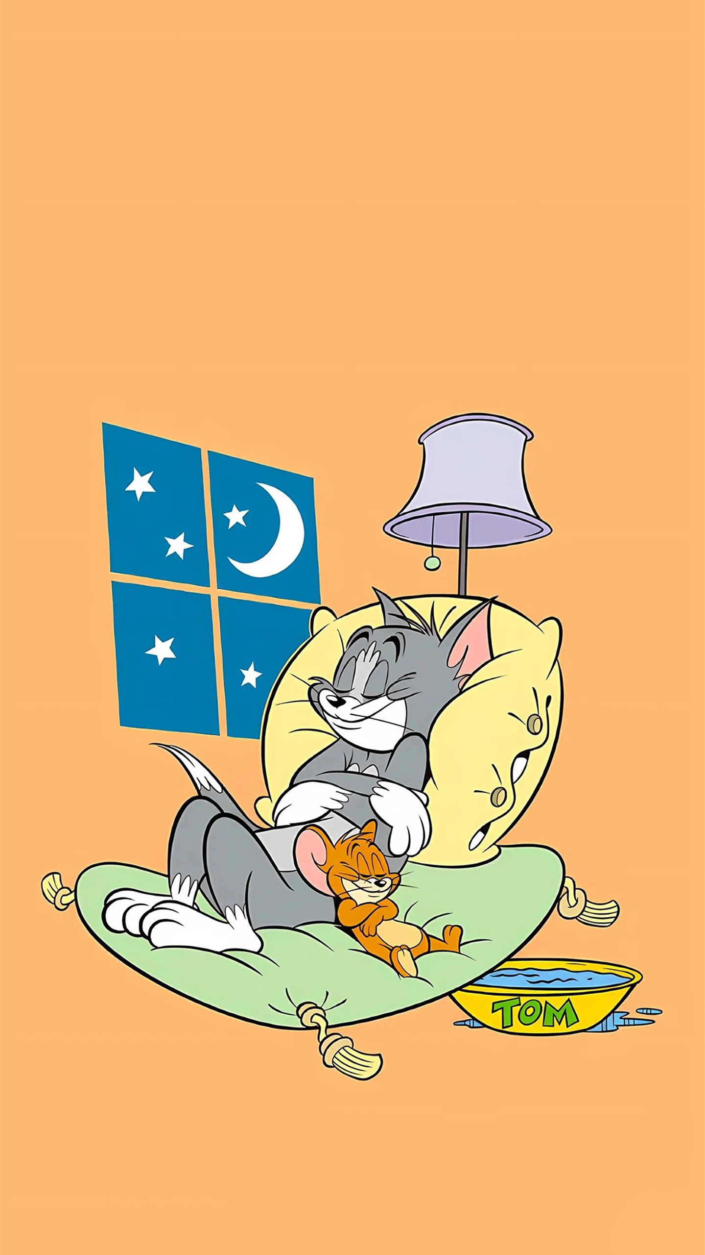 Tom and Jerry: A Cozy Nighttime Cuddle