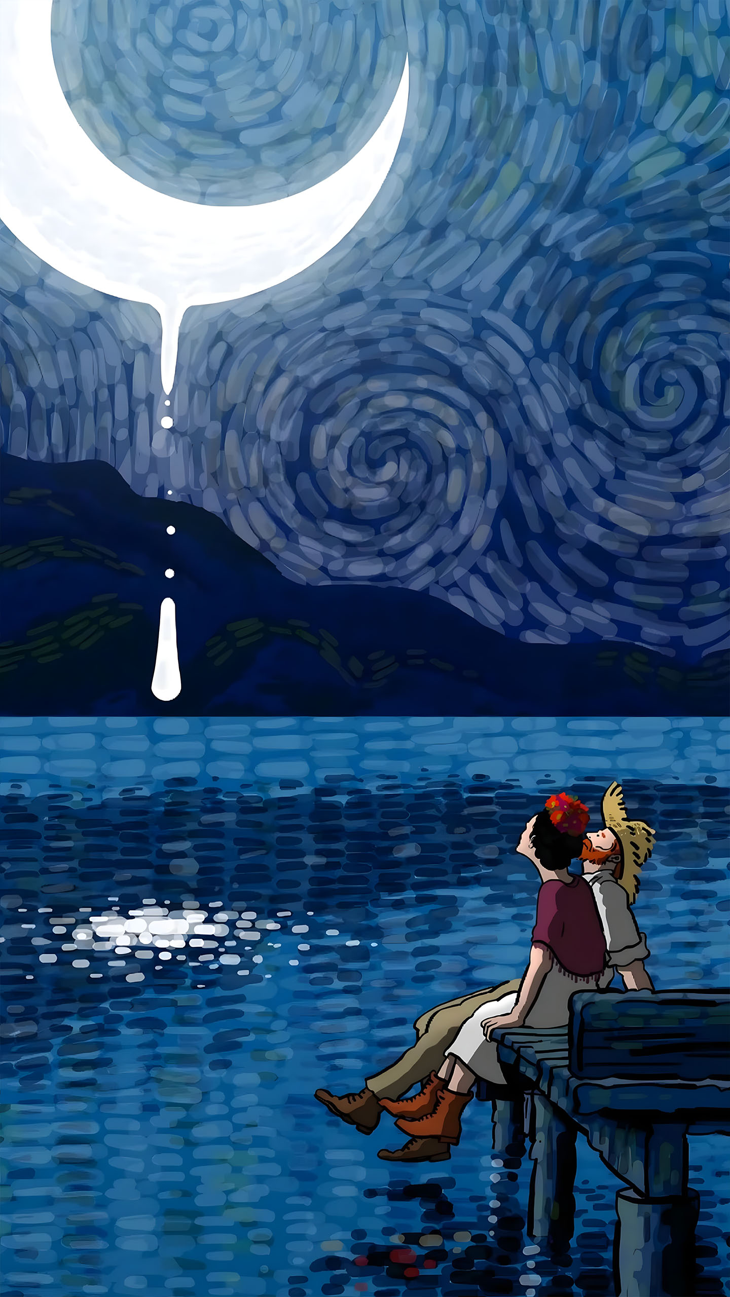 Van Gogh’s Starry Night Over Water—This Romantic Vibe Is Melting Hearts!