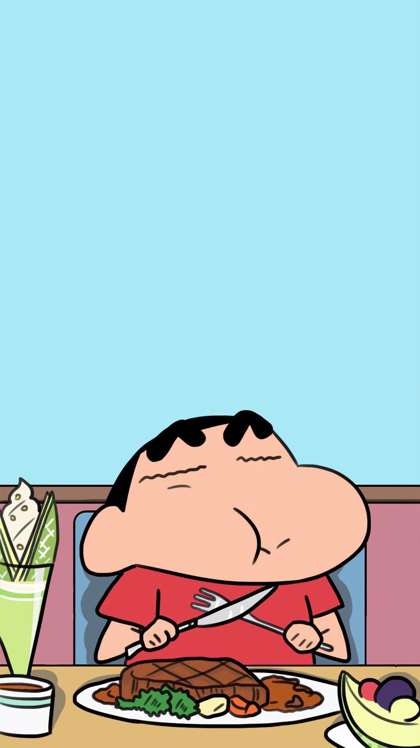 Shin-chan Tries Western Food—Spoiler