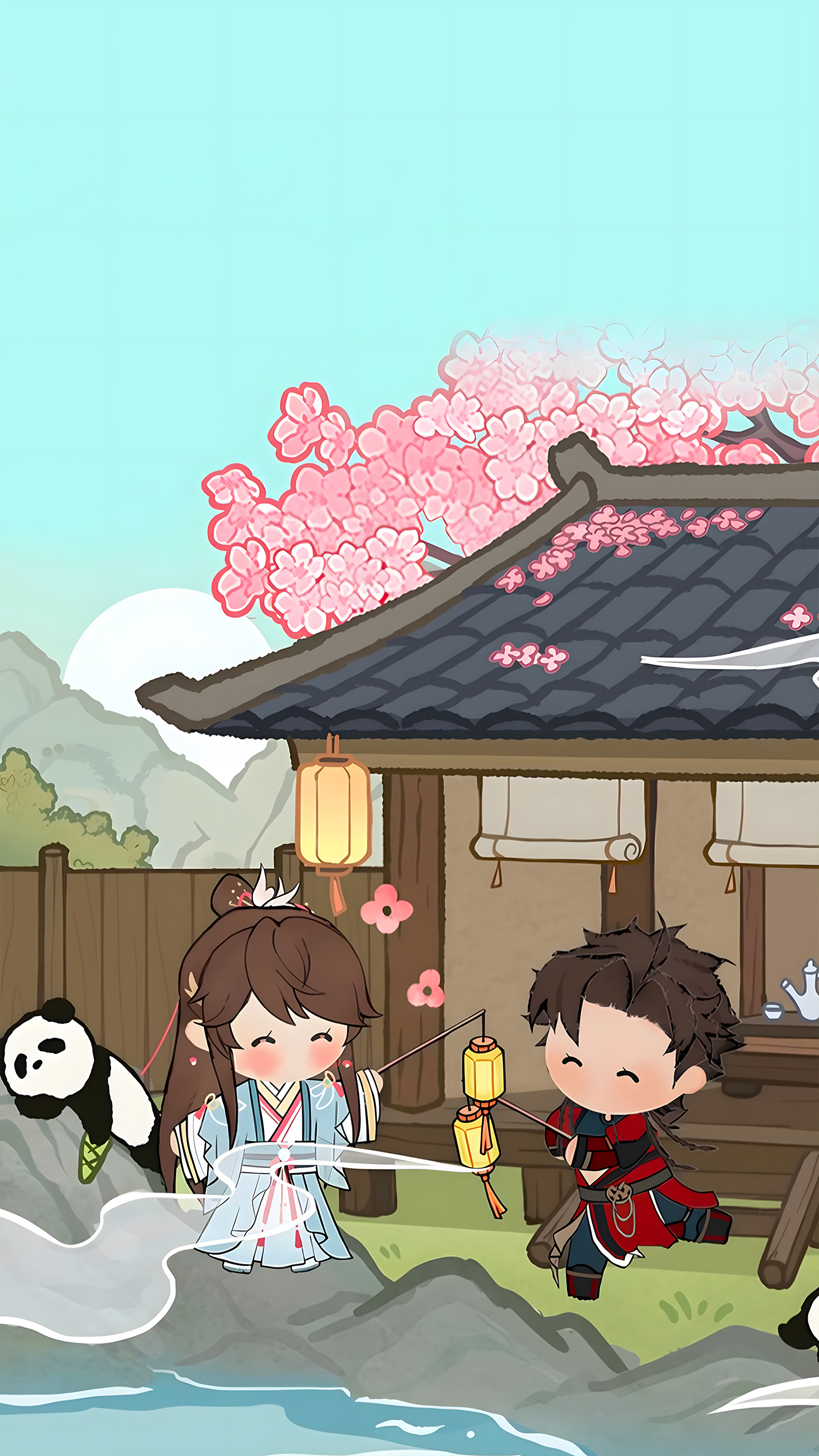 Chibi Duo’s Lantern - Lit Adventure by the Cottage