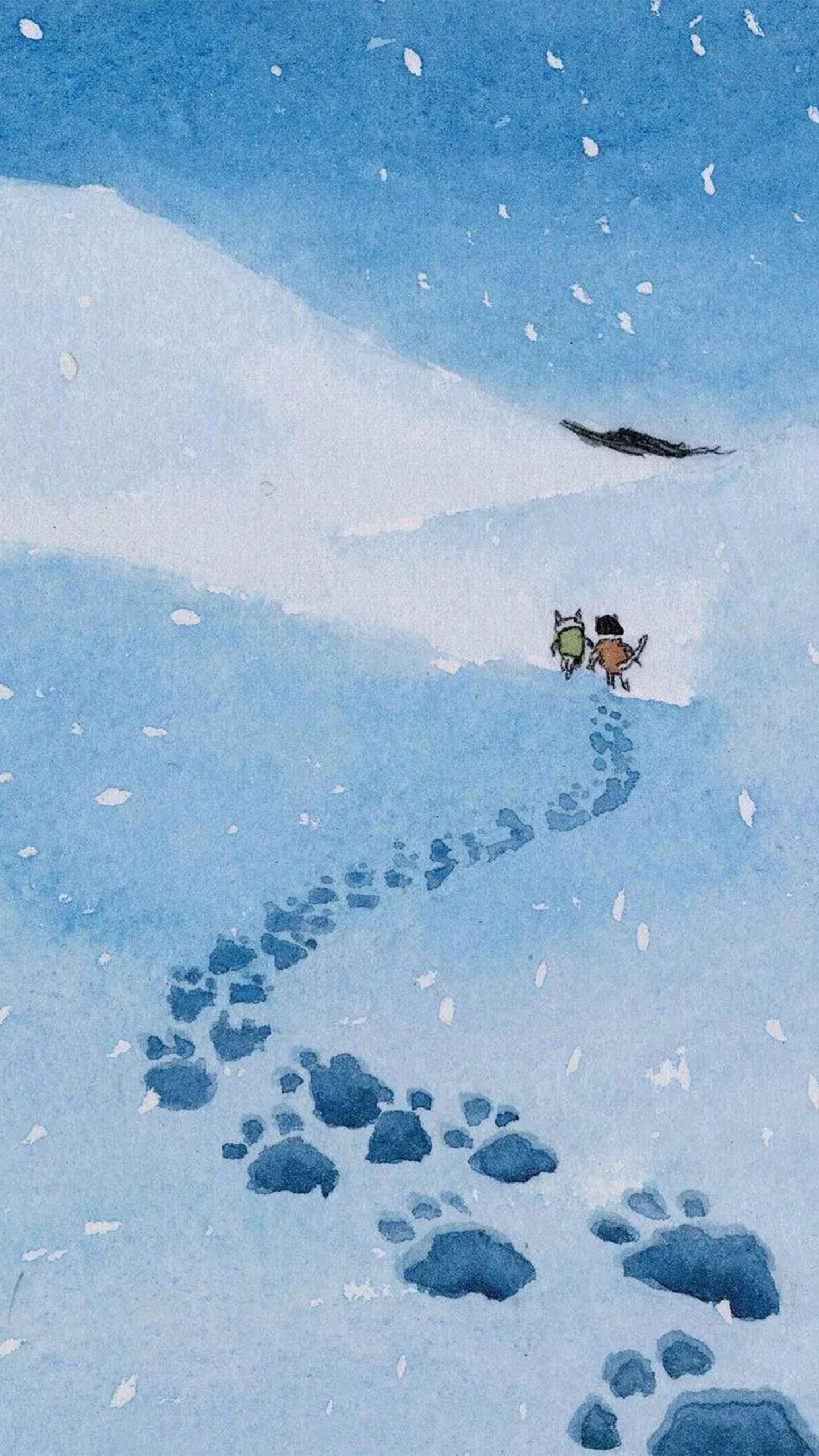 Footprints in the Snowy Hills