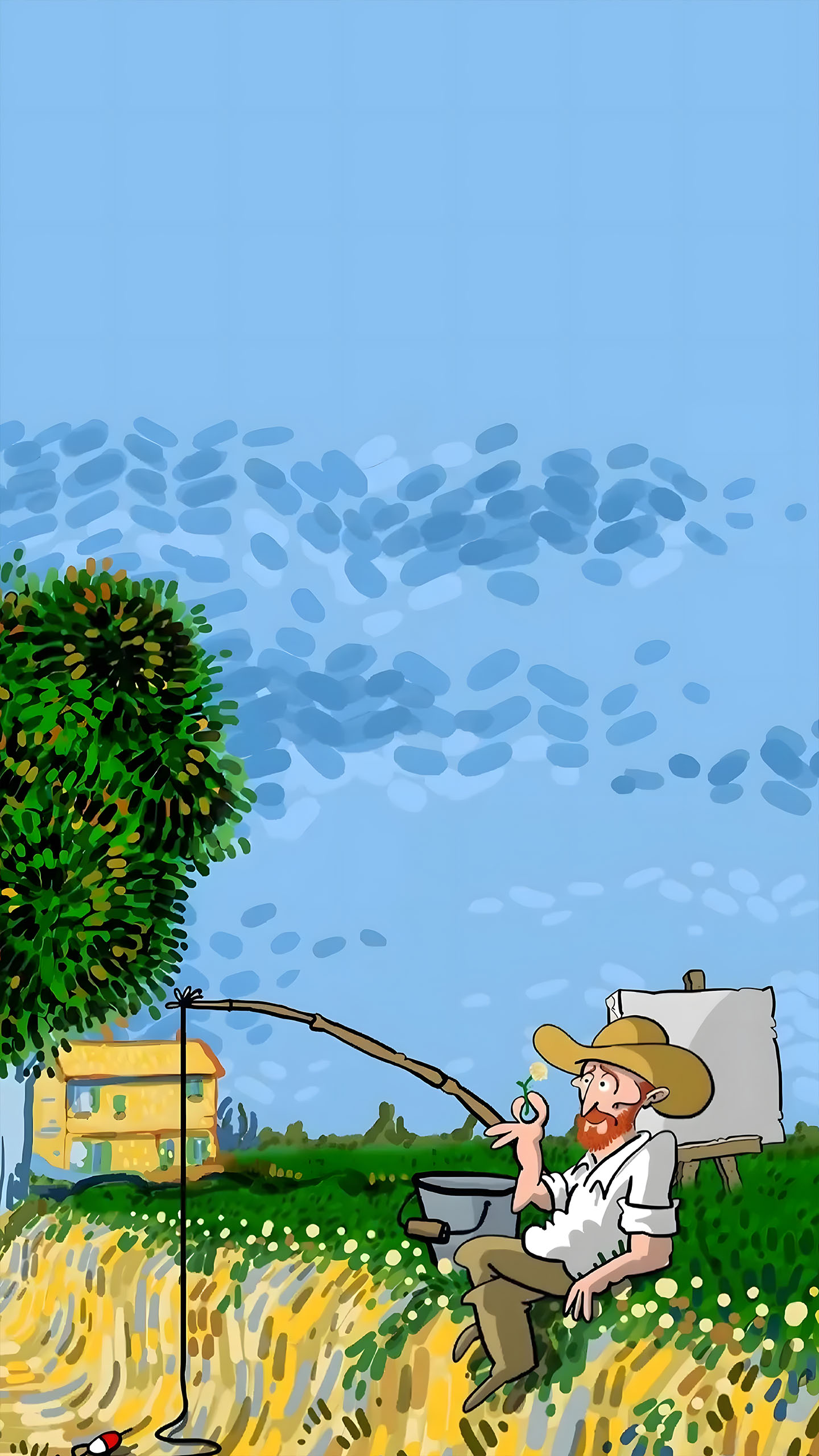 Van Gogh Fishes & Paints—This Lazy Day Vibe Is Too Relatable!